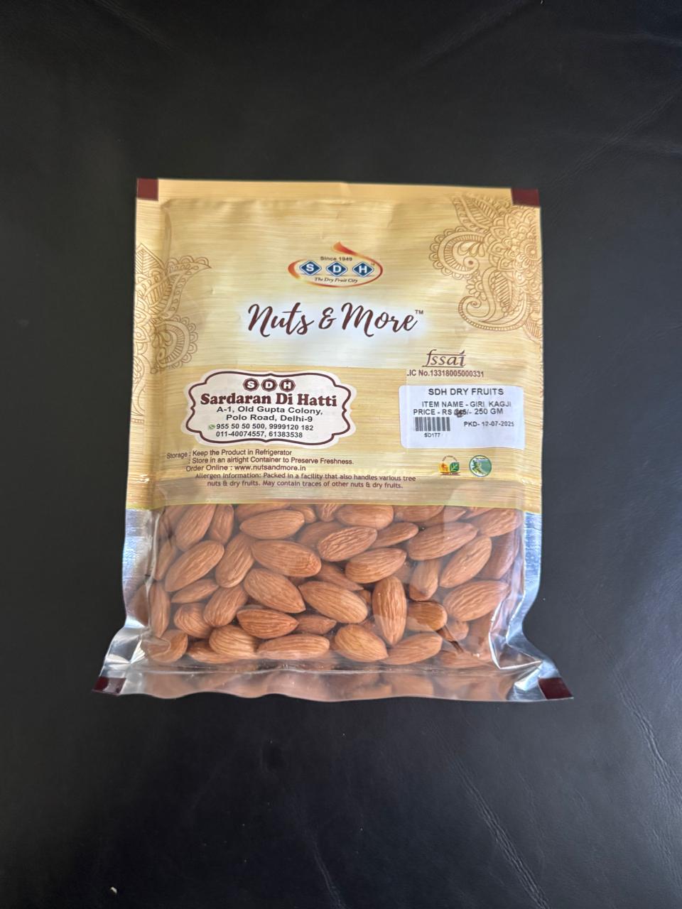 PREMIUM KAGJI ALMONDS/BADAM 250g