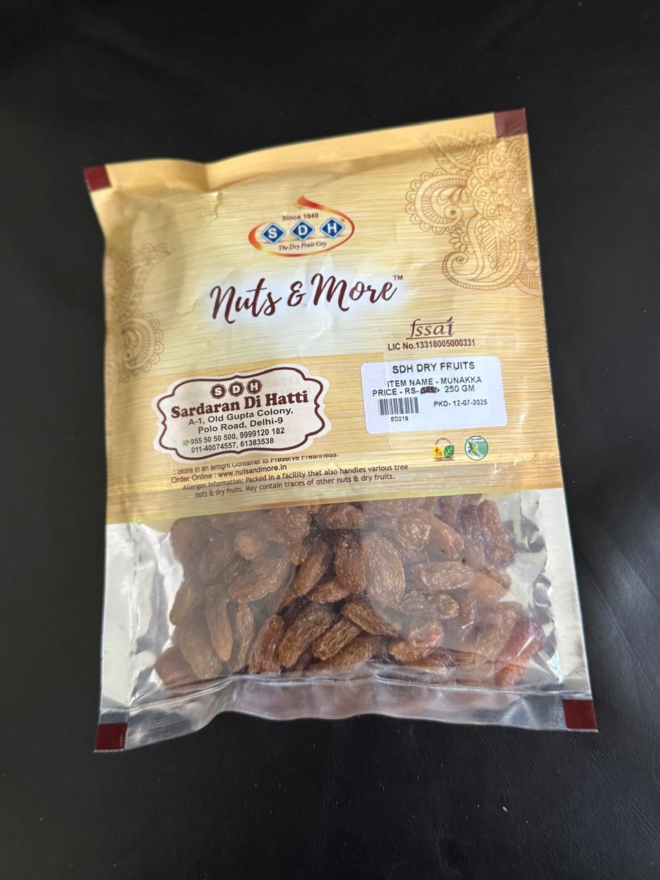PREMIUM GOLDEN RAISINS/MUNAKKA 250g