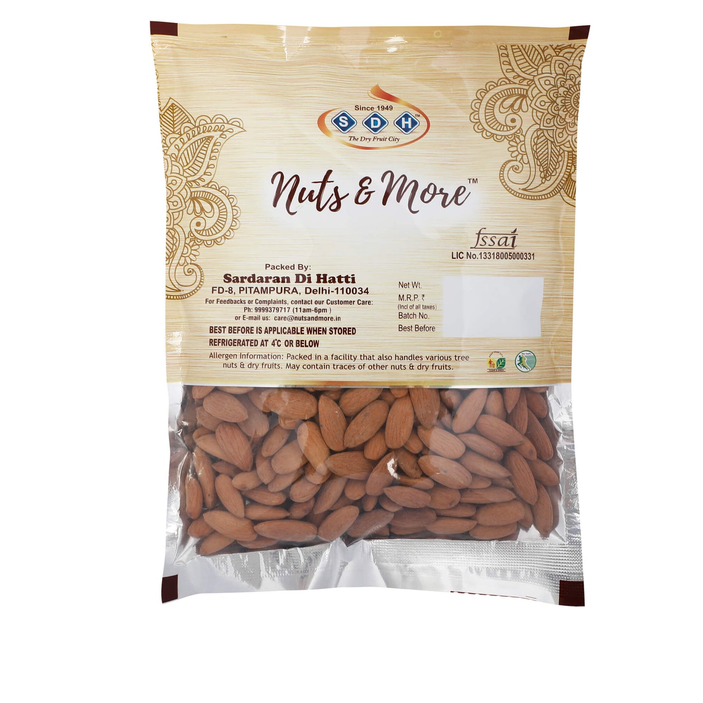 PREMIUM ALMONDS/BADAM (ROASTED AND LIGHTLY SALTED) 250g