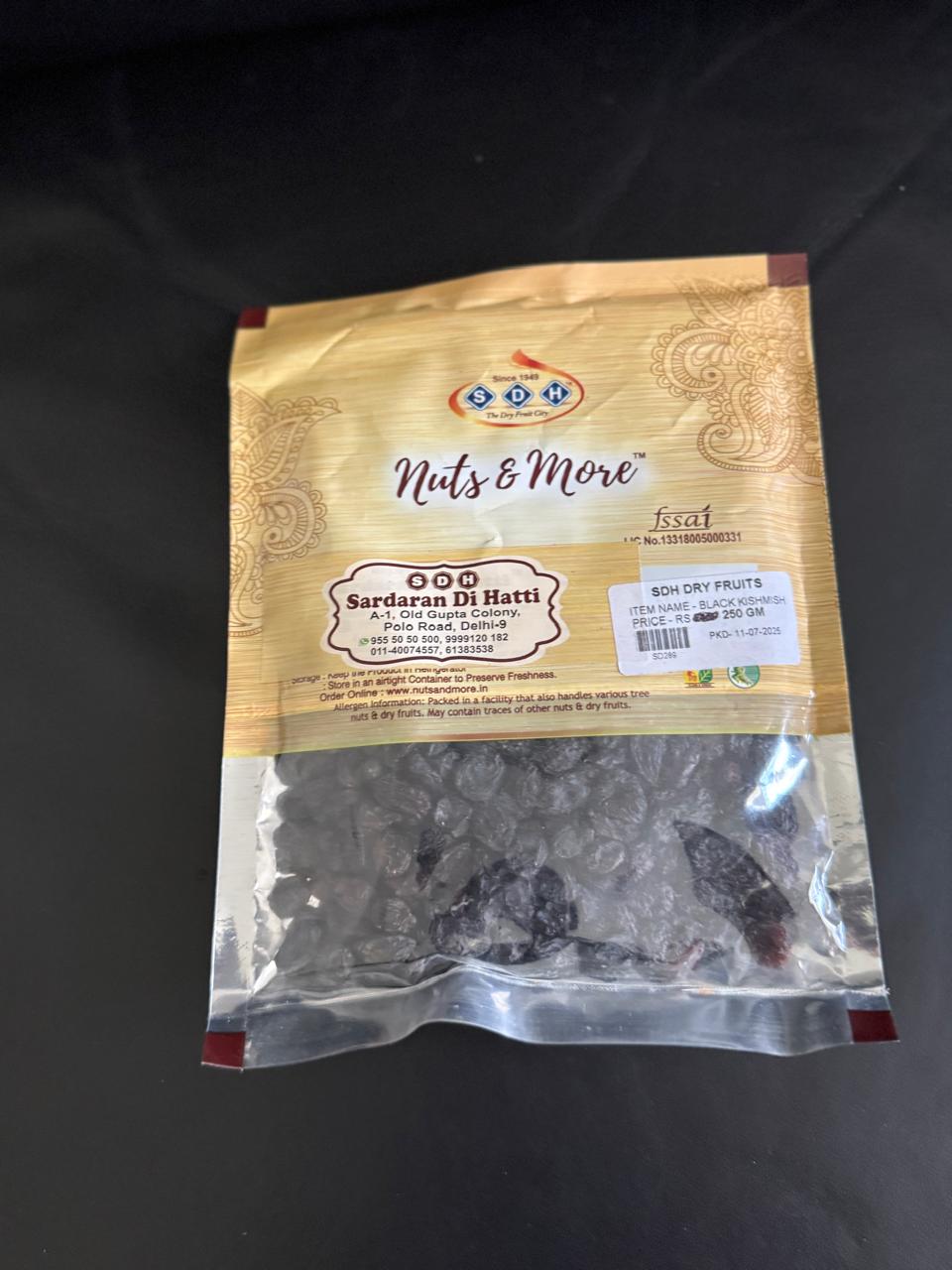 PREMIUM BLACK RAISINS/KISHMISH 250g