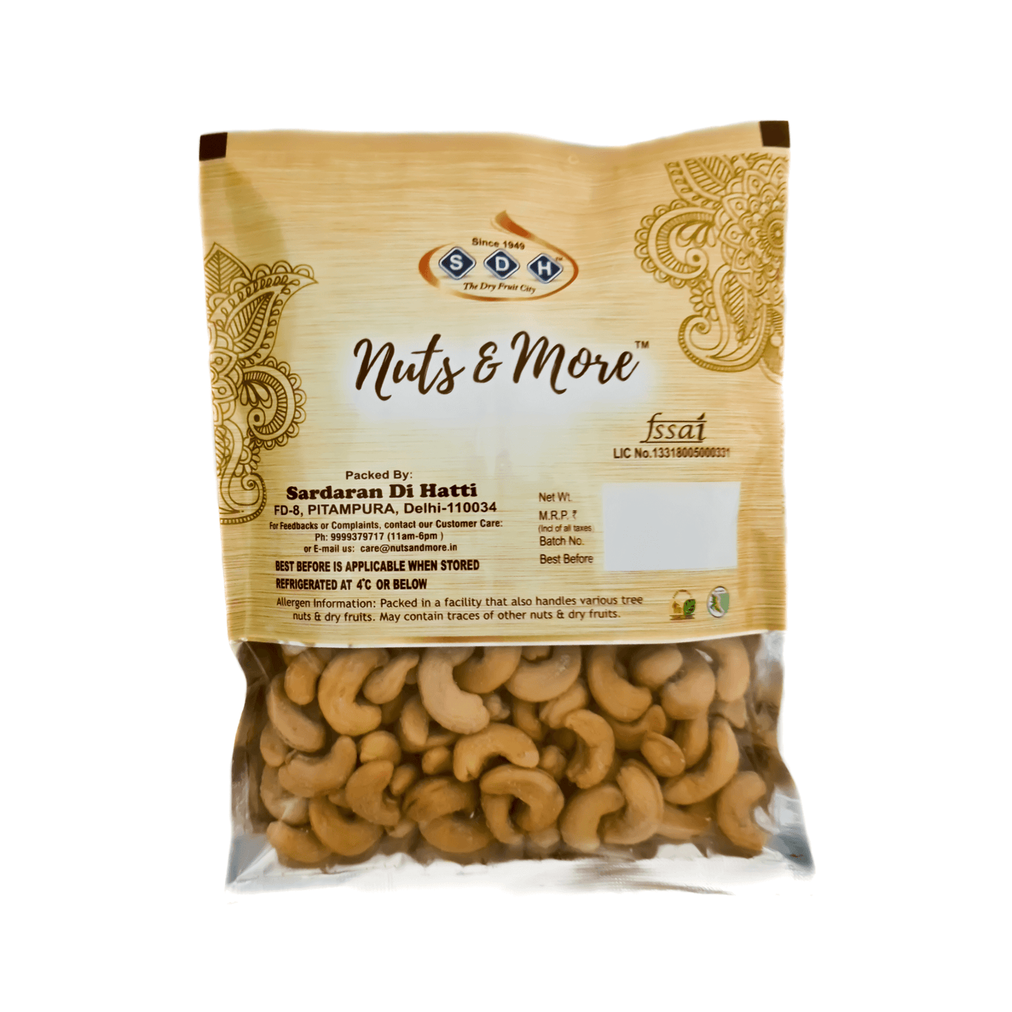PREMIUM CASHEW NUTS/KAJU (FRIED AND LIGHTLY SALTED) 250g